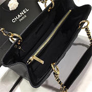 Chanel original caviar calfskin shopping tote black bag with gold hardware - 5