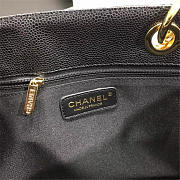 Chanel original caviar calfskin shopping tote black bag with gold hardware - 3