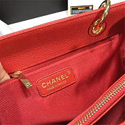 Chanel original caviar calfskin shopping tote Red bag with gold hardware - 6