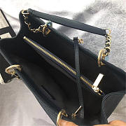 Chanel original caviar calfskin shopping tote Navy blue bag with gold hardware - 3