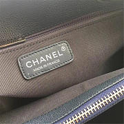 Chanel original caviar calfskin shopping tote Navy blue bag with silver hardware - 4