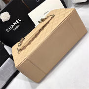 Chanel original caviar calfskin shopping tote Apricot bag with Silver hardware - 4