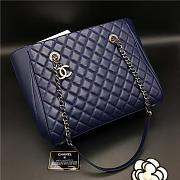 Chanel Lambskin Leather tote bag Blue - 1