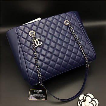 Chanel Lambskin Leather tote bag Blue