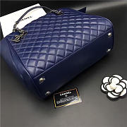 Chanel Lambskin Leather tote bag Blue - 6