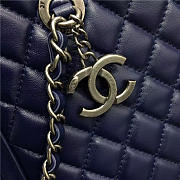 Chanel Lambskin Leather tote bag Blue - 5