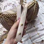 Chanel calfskin Leboy bag beige with gold hardware 25cm - 2