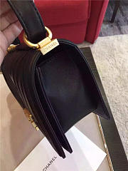 Chanel calfskin Leboy bag black with gold hardware 25cm - 3