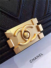 Chanel calfskin Leboy bag black with gold hardware 25cm - 2
