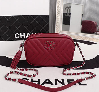 Chanel Camera Case Handbag Red