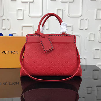 Louis Vuitton Vosges MM Monogram Empreinte Leather Handbags Red
