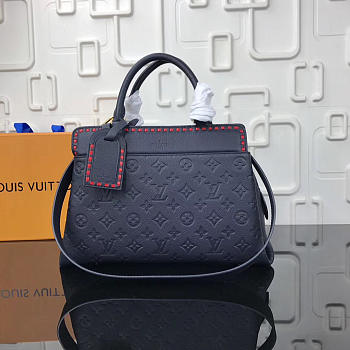 Louis Vuitton Vosges MM Monogram Empreinte Leather Handbags Blue