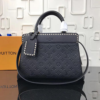 Louis Vuitton Vosges MM Monogram Empreinte Leather Handbags Black