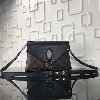 Louis Vuitton Saint Michel Monogram Epi Leather Bag With Black M44033