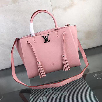 Louis Vuitton Lockmeto Calfskin Handbags Pink M54570