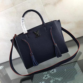 Louis Vuitton Lockmeto Calfskin Handbags Navy Blue M54570