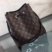 Louis Vuitton Neonoe Monogram Calfskin Bucket Bag Black M44021 - 2