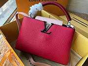 Louis Vuitton Leather Capucines Bag N94519 Rose Red - 1