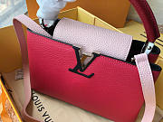 Louis Vuitton Leather Capucines Bag N94519 Rose Red - 5