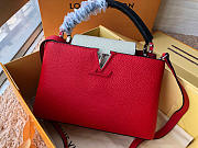 Louis Vuitton Leather Capucines Bag N94519 Red - 1