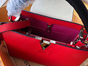 Louis Vuitton Leather Capucines Bag N94519 Red - 4