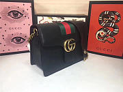 Gucci GG Marmont Leather Shoulder Bag 476468 black - 5