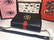 Gucci GG Marmont Leather Shoulder Bag 476468 black - 6