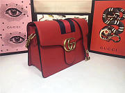 Gucci GG Marmont Leather Shoulder Bag 476468 Red - 2