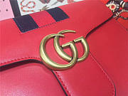 Gucci GG Marmont Leather Shoulder Bag 476468 Red - 5