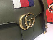 Gucci GG Marmont Leather Shoulder Bag 476468 Green - 4