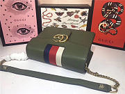 Gucci GG Marmont Leather Shoulder Bag 476468 Green - 6