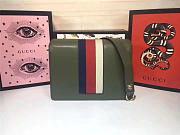 Gucci GG Marmont Leather Shoulder Bag 476468 Green - 5