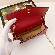  Gucci Sylvie Leather Super Mini Bag Red 484646 - 6