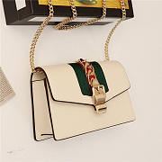 Gucci Sylvie Leather Super Mini Bag Beige 484646 - 2