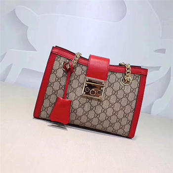 Gucci Padlock small shoulder bag 498156 Red