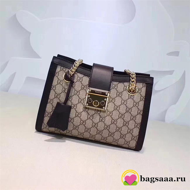 Gucci Padlock small shoulder bag 498156 Black - 1