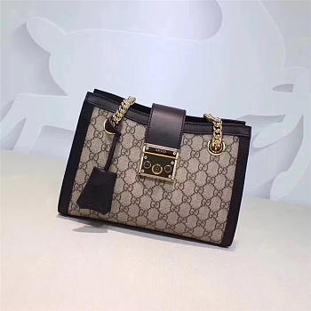 Gucci Padlock small shoulder bag 498156 Black