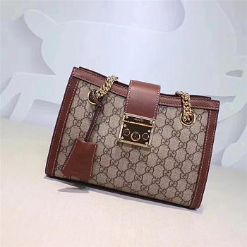 Gucci Padlock small shoulder bag 498156 Brown