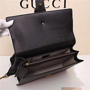 Gucci Women's Dionysus Leather Top Handle Bag 421999 Black Red - 2
