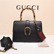 Gucci Women's Dionysus Leather Top Handle Bag 421999 Black - 1