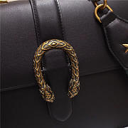 Gucci Women's Dionysus Leather Top Handle Bag 421999 Black - 2