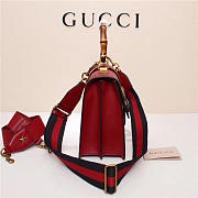 Gucci Women's Dionysus Leather Top Handle Bag 421999 Red - 6