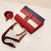 Gucci Women's Dionysus Leather Top Handle Bag 421999 Red white - 2