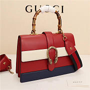 Gucci Women's Dionysus Leather Top Handle Bag 421999 Red white - 4