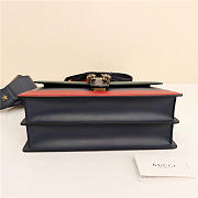 Gucci Women's Dionysus Leather Top Handle Bag 421999 Navy Blue - 6