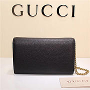 Gucci Marmont leather mini chain bag 401232 Black - 2