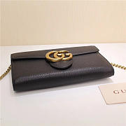 Gucci Marmont leather mini chain bag 401232 Black - 5
