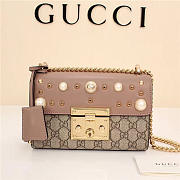Gucci Padlock Bee Star small shoulder bag 432182 Pink - 1