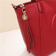 GUCCI 369176 Soho Tote Bag Women leather Shoulder Bag Red - 4