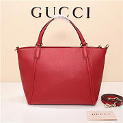 GUCCI 369176 Soho Tote Bag Women leather Shoulder Bag Red - 5